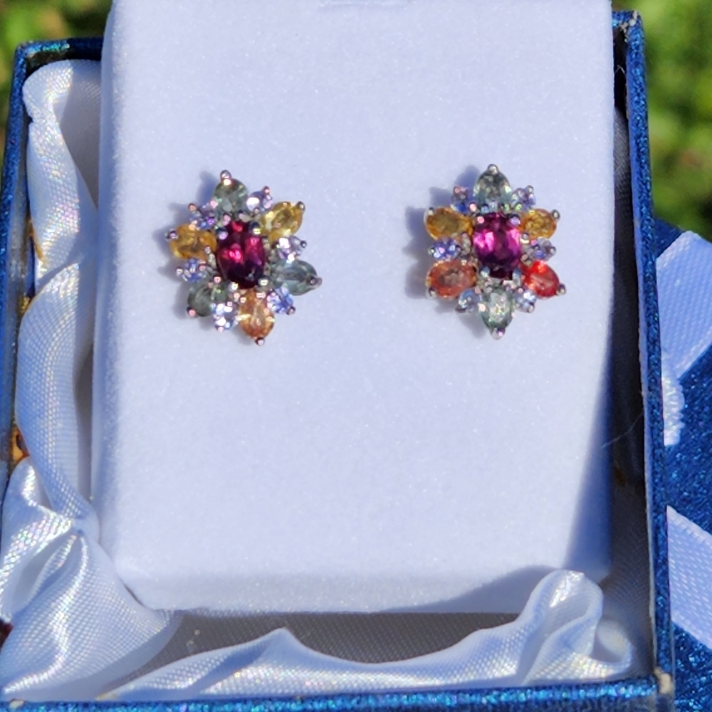 Gorgeous Genuine Multi-Stone Earrings